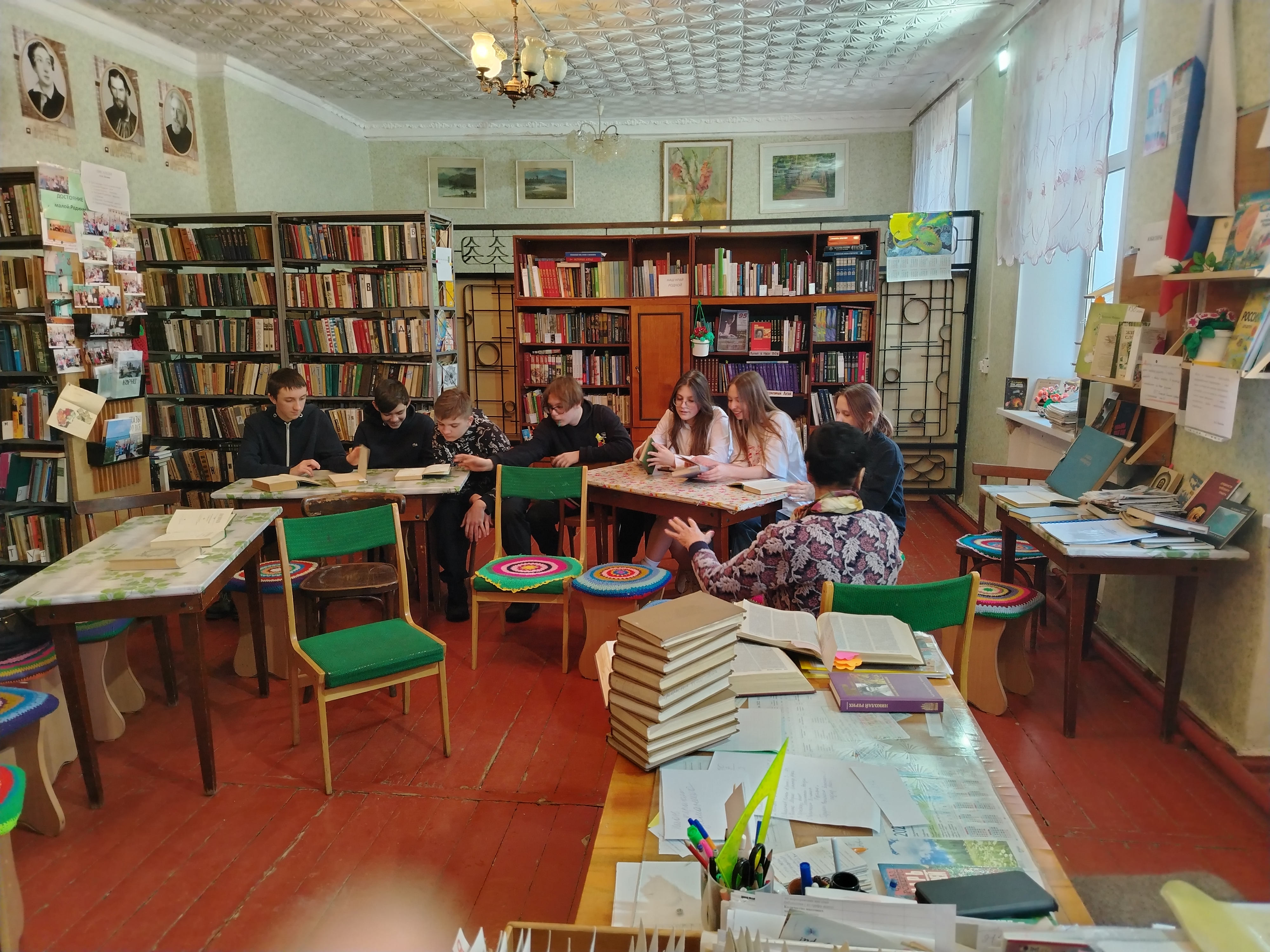 Посещение библиотеки дома культуры села Лесного.